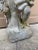 Sculpture Materials Late 20th Century Neoclassical Cast Stone Putto With Grapes Garden Statue For Sale - Image 7 of 11