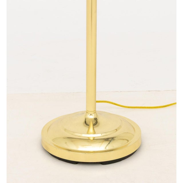 Modern Polished Brass Adjustable Floor Lamps, Pair For Sale - Image 4 of 8