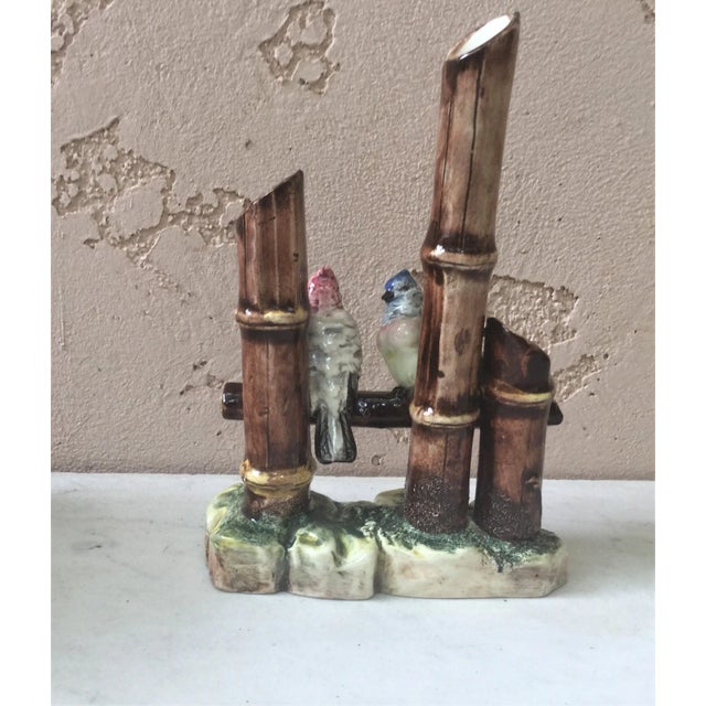 Late 19th Century 1890 Austrian Majolica Birds Vase For Sale - Image 5 of 7