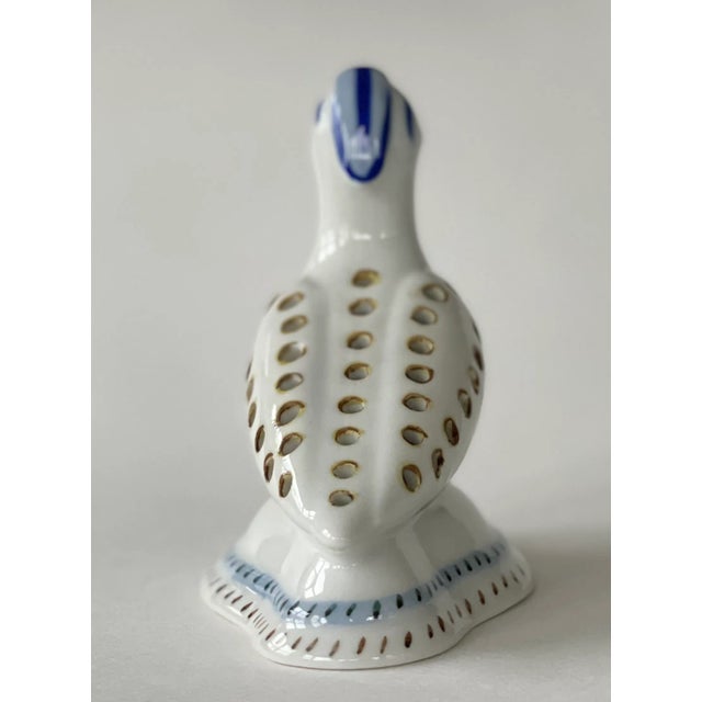 Ceramic Faience. Bird Figurine For Sale - Image 9 of 11