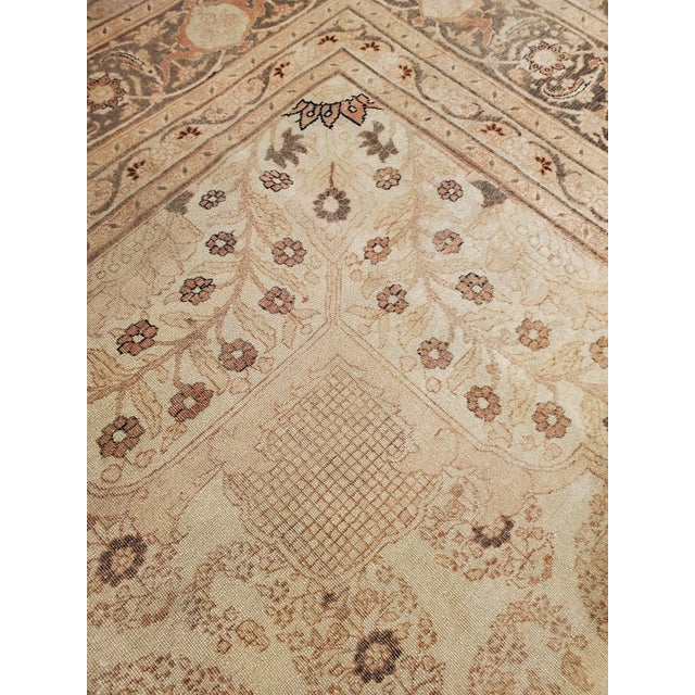 Textile Antique Tabriz Carpet, Hadji Jalili Persian Rug, Earth Tones, Ivory, Terracotta For Sale - Image 7 of 18