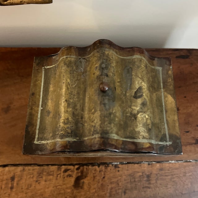 Mid 19th Century 19th Century French Empire Tole Chinoiserie Tea, Caddy Sarcophagus Box For Sale - Image 5 of 8