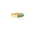 Natural Round Emerald Half Eternity Band Dome Ring Size 7 For Sale - Image 9 of 10