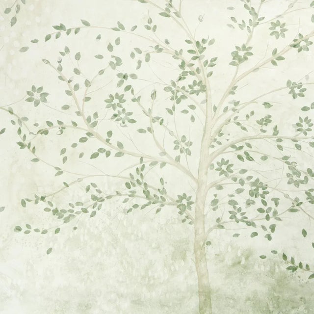 Schumacher Schumacher X Colette Cosentino Psalm 3 Panel Set In Alabaster For Sale - Image 4 of 6