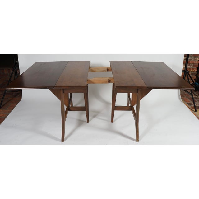 Heywood-Wakefield Mid Century Modern Heywood Wakefield Gate Leg Drop Leaf Dining Table For Sale - Image 4 of 10