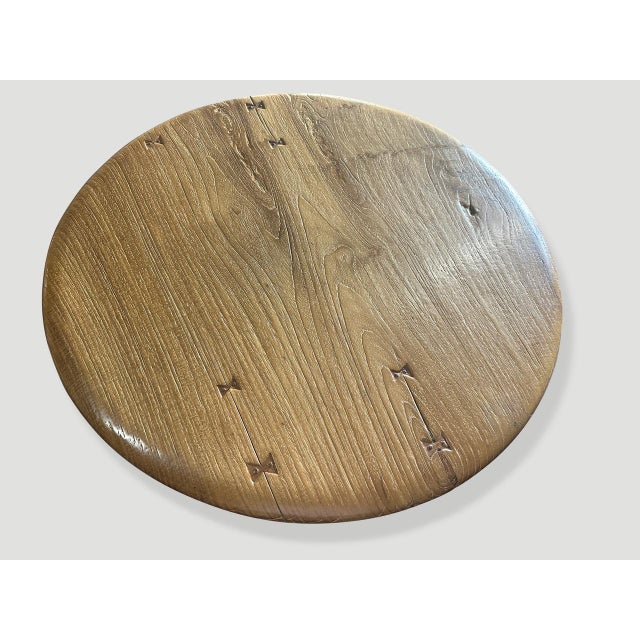 Andrianna Shamaris Mid Century Couture Round Table For Sale - Image 4 of 5