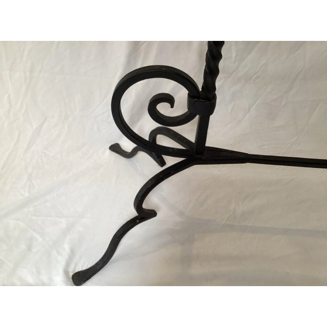 Early 20th Century Large Black Wrought Iron Plant Stand or Candle Holder For Sale In New York - Image 6 of 7