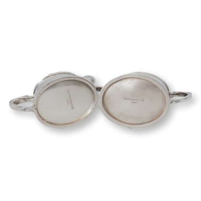Art Deco 1950s Mappin & Webb for P & O Cruise Liner Cream and Sugar Set For Sale - Image 3 of 4