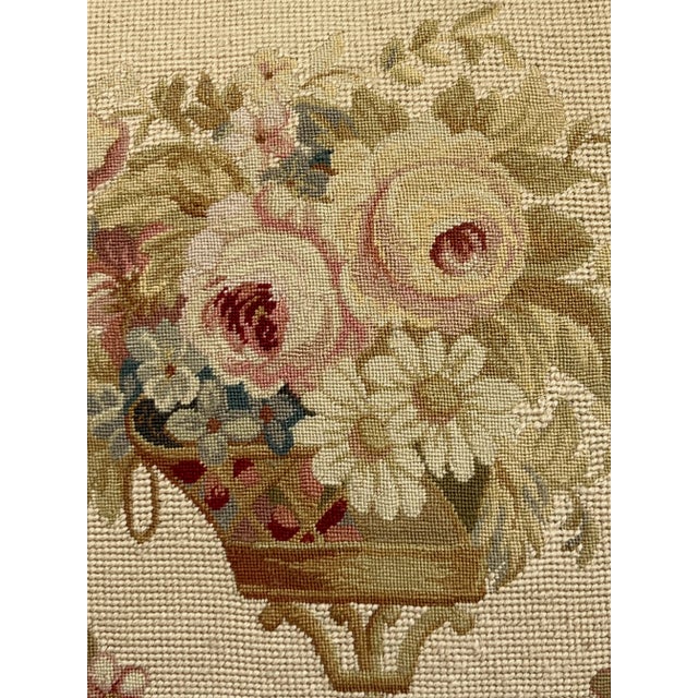 Traditional 1990s Needle Point Pillow From Chelsea Textiles With Compote Floral Design 20" Sq For Sale - Image 3 of 13