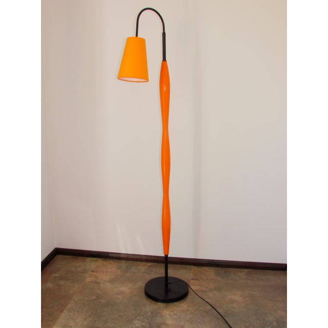 Postmodern Orange Floor Lamp, 1990s For Sale - Image 9 of 12