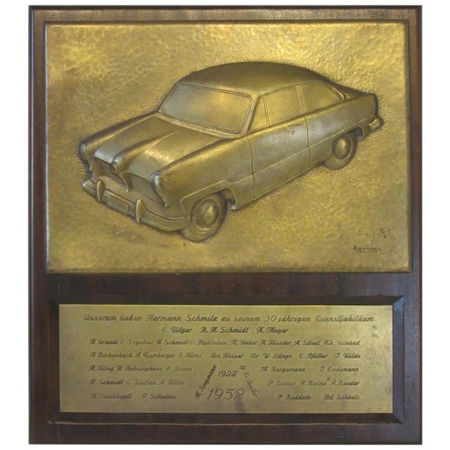 Taunus German Ford Factory Automotive Mid Century Car Plaque Sculpture For Sale - Image 12 of 12
