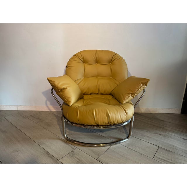 Set of Armchair with Ottoman P162 Model 915 by Carlo De Carli for Cinova, 1960s For Sale - Image 3 of 8