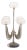 Art Deco Five-Branch Glass and Marble Table Lamp For Sale