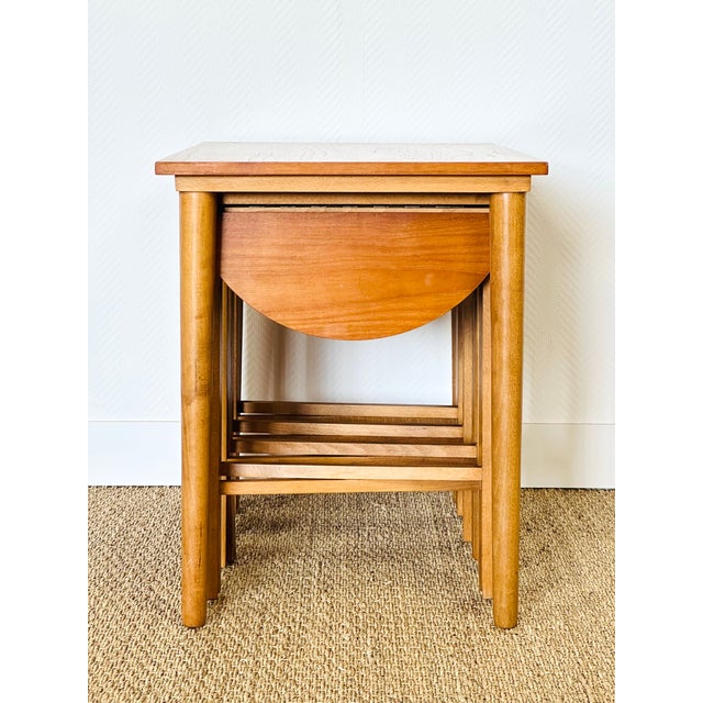 Vintage Scandinavian Nesting Tables, 1960, Set of 5 For Sale - Image 6 of 13