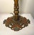 Art Nouveau Antique Painted Cast Iron Floral Table Lamp With Mica Shade For Sale - Image 3 of 9