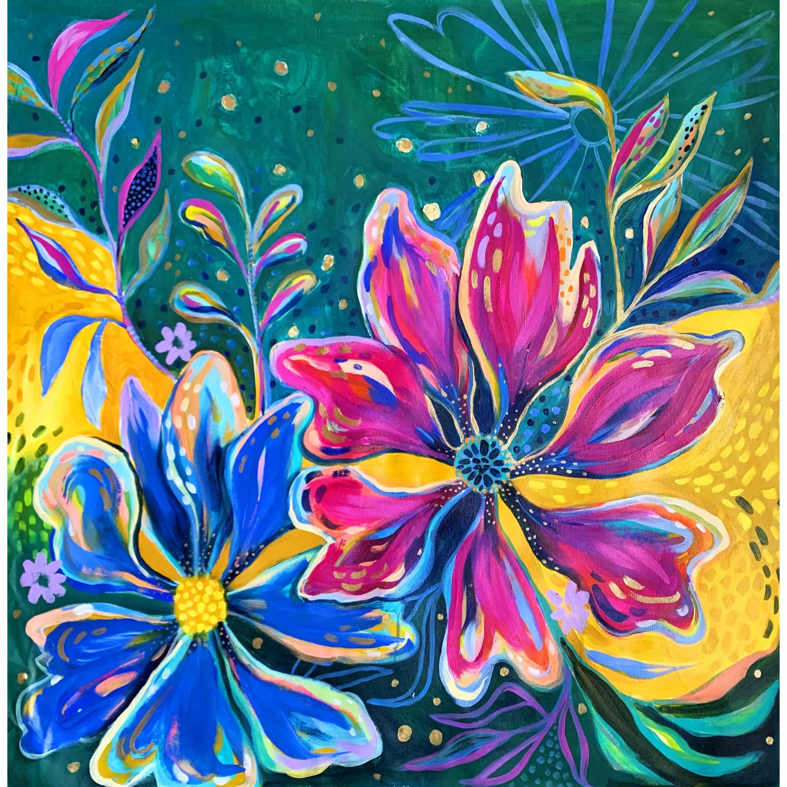 Floral Expressionistic Painting "Belles Blooming" by Jessi Raulet ...