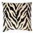 Woven Zebra Print Pillow Solid Reverse Side For Sale