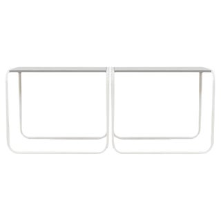 Vintage Tubular Steel Side Tables, Set of 2 For Sale