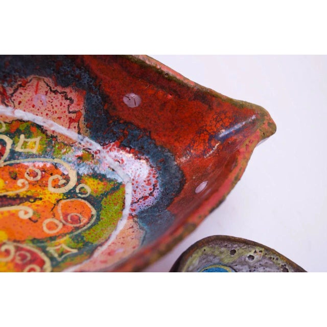 Set of Midcentury Italian Modern Zaramella Ceramic Serving and Condiment Bowls For Sale - Image 12 of 13