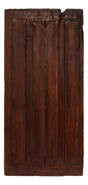 16th Century Oak Carved Gothic Panel, Belgium