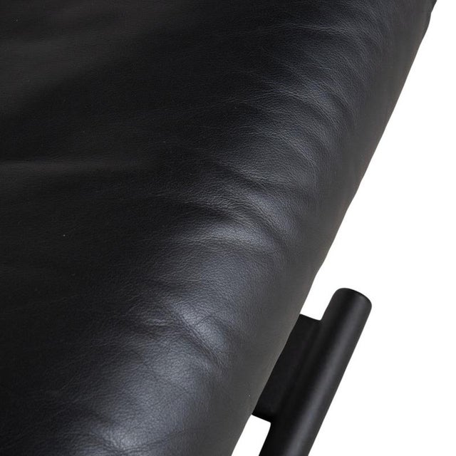 Modern Black Leather BMP 418 Stool from Rolf Benz For Sale - Image 3 of 13
