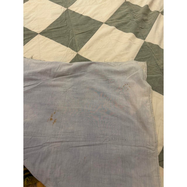 1920s Antique Quilt American Usa Allover Checkerboard Geometric Square Handmade Blanket For Sale In New York - Image 6 of 11