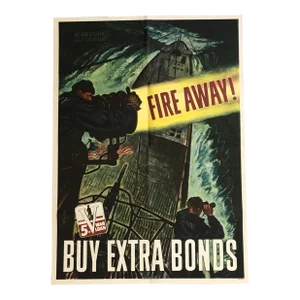 Vintage World War 2 War Bond Poster by Georges Schreiber