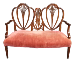 Hepplewhite-Style Double-Back Settee