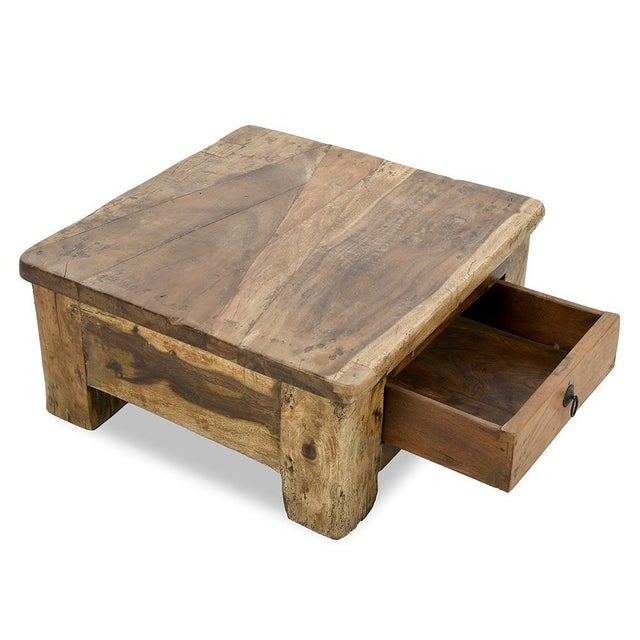 This charming antique solid wood coffee table exudes the authenticity and charm of vintage furniture. with its sturdy...