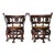 Pair of 19th Century Dutch Colonial Teakwood Burgomaster Chairs With Caned Swivel Seats For Sale