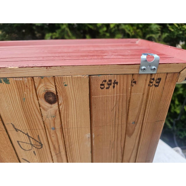 Brown Folk Wooden Cabinet, 1960s For Sale - Image 8 of 11