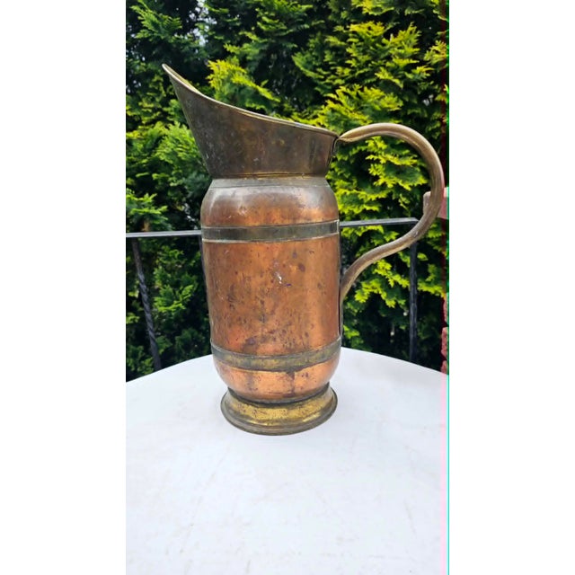 1920s Vintage Brass and Copper Water Jug ​​for Umbrellas and Flowers, 1920s For Sale - Image 5 of 9