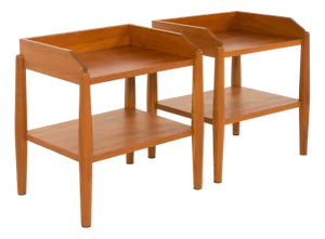 Mid-Century Minimalist Nightstands in Teak, Denmark, 1970s
