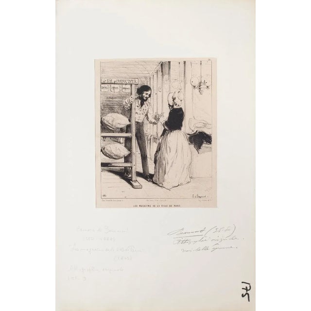 Les magasins de la ville de paris is original vintage lithograph realized by edouard de beumont (1821-1889), in 1843. Not...