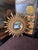 1960's Gilded Sunburst Convex Mirror. Dramatic gilded mirror that will fit any style. Original condition. Lightweight. 22"...