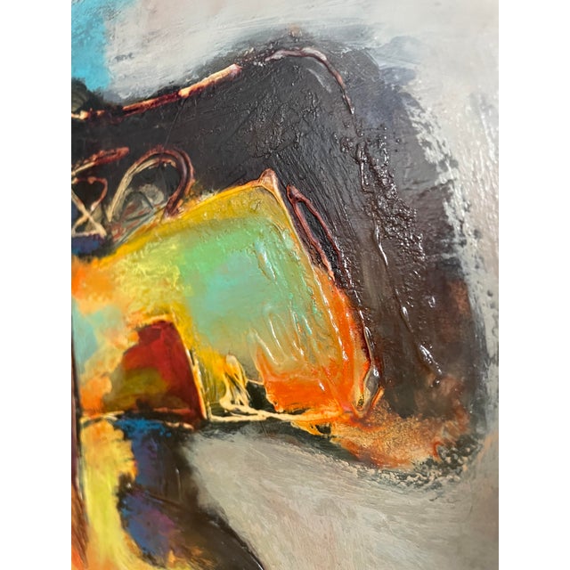 1965 Abstract Acrylic Painting "The Burden" by Leon Saulter For Sale - Image 4 of 11