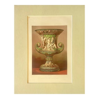 Majolica Vase - Saxony: J. B. Waring 1862 Chromolithograph, 1862 For Sale