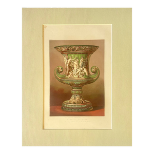 Majolica Vase - Saxony: J. B. Waring 1862 Chromolithograph, 1862