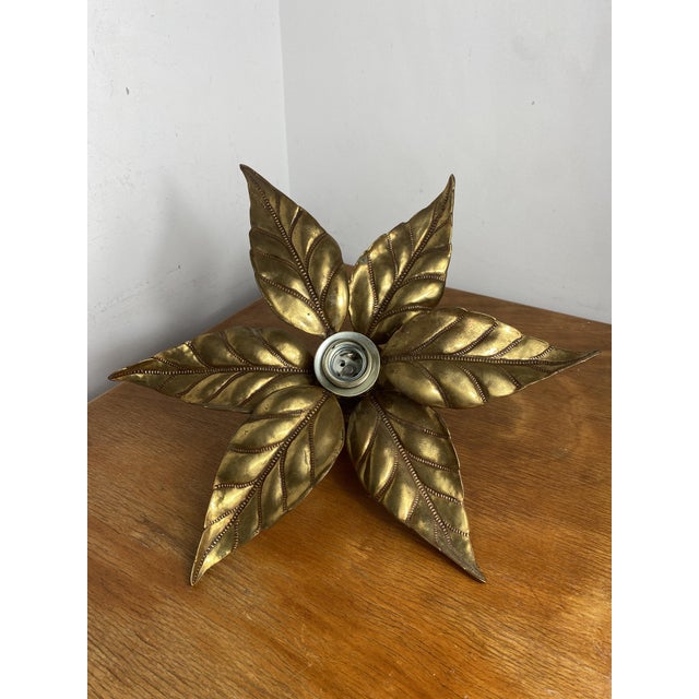 Flower Wall Sconce attributed to Willy Daro for Massive, 1970s For Sale - Image 14 of 14