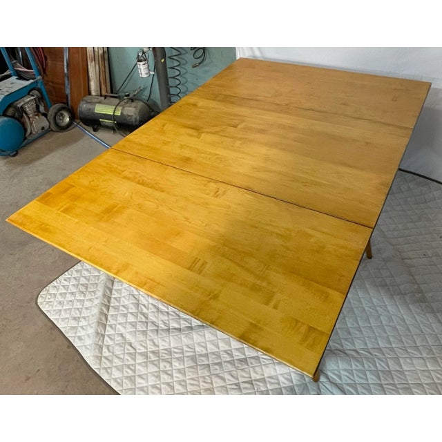 Champagne 1950s Paul McCobb Planner Group Solid Maple Drop-Leaf Dining Table For Sale - Image 8 of 12
