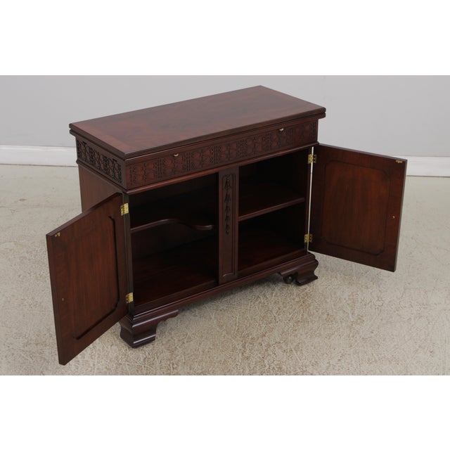 2000 - 2009 Henkel Harris Model 2442 Chippendale Mahogany Server For Sale - Image 5 of 18