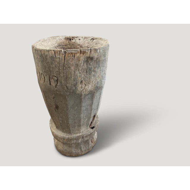 Contemporary Andrianna Shamaris Antique Teak Wood Sculptural Vessel For Sale - Image 3 of 6