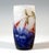 Cylindrical vase, colourless glass with flaky white, with cobalt blue powder inclusions in the lower section, highly...