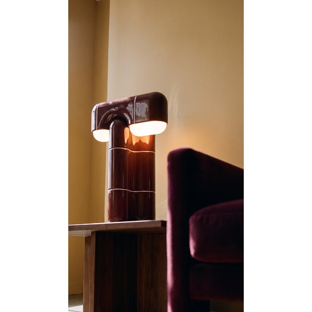 Maroon U 016 Table Lamp by Rollo Studio For Sale - Image 8 of 12