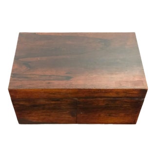 Antique Rosewood, Ebony, and Boxwood Lap Desk For Sale