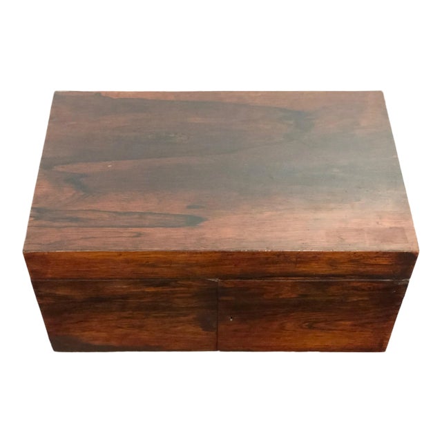 Antique Rosewood, Ebony, and Boxwood Lap Desk For Sale