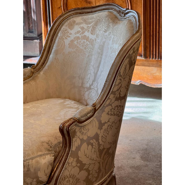 19th Century Louis XV Style Bergere For Sale - Image 9 of 10