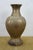 Large Mid Century Chinese Chinoiserie Brass Greek Key Mantel Vase Urn 16" For Sale - Image 4 of 13