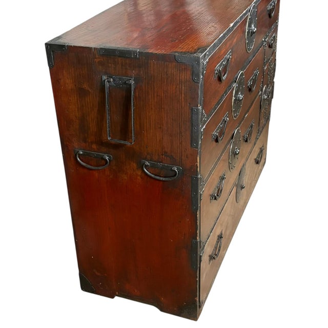 Japanese Late 19th Century Japanese Tansu Chest For Sale - Image 3 of 17