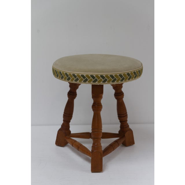Mid-Century Danish Oak Tripod Stool, 1950s For Sale - Image 15 of 18